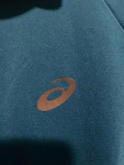 ASICS Men's  1/4 Zip Top Training Apparel, Color Blue, Size L - Picture 4 of 4